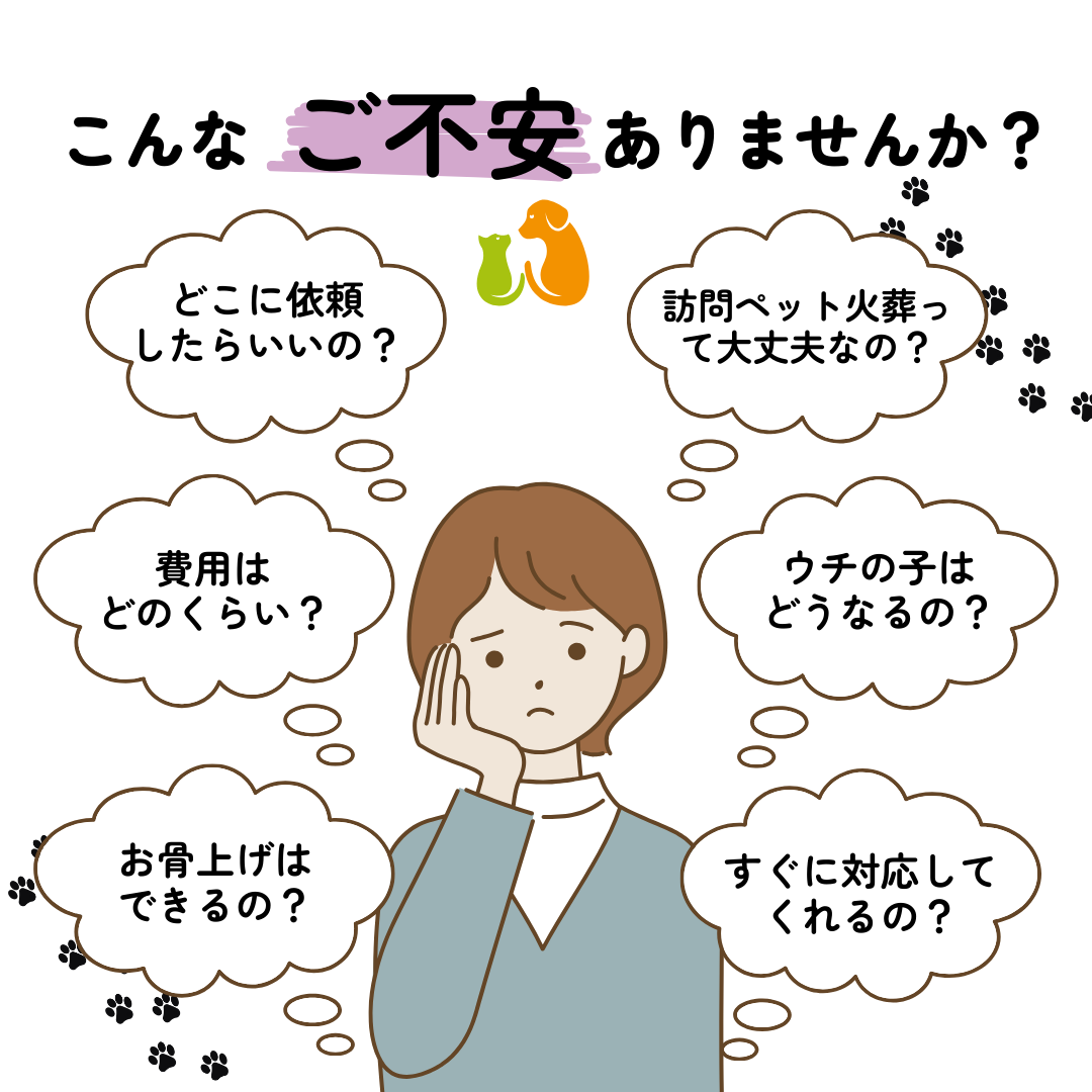 訪問ペット火葬に関する飼い主様の不安